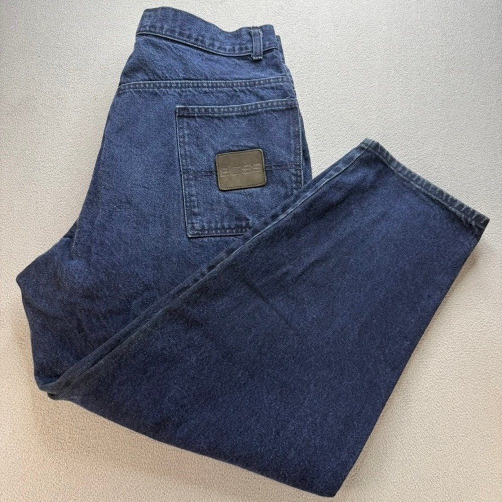 Vintage Boss Jeans Mens 38 (FIT 35/30) Denim Relaxed Fit Y2K Baggy Skate Hip Hop